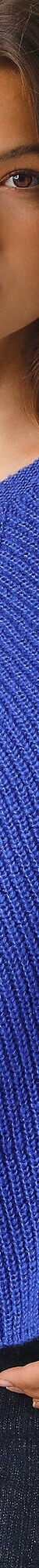 Pull évasé, maille anglaise toucher doux (bleu dur) Pull évasé, maille anglaise toucher doux (bleu dur)